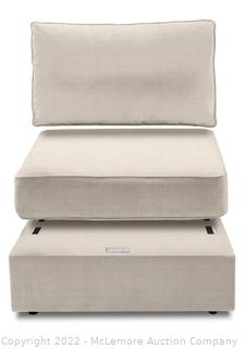 Seashell Solid Polylinen Seat Cover Set: Seashell Solid Polylinen (1 SEAT COVER SET INCLUDES 1 BASE COVER, 1 SEAT COVER & 1 PILLOW COVER) MSRP$300.00
