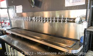 Micro Matic Wall Mount 24-Head Beer Tap with Drip Trays