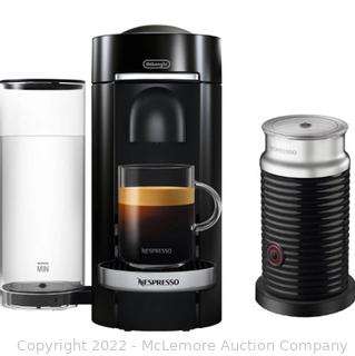 Nespresso Vertuo Plus Deluxe Coffee and Espresso Maker by De'Longhi with Aeroccino, Black