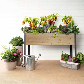 NEW in box  - CedarCraft Self-Watering Elevated Spruce Planter - 21"W x 47"L x 32”H - Grey - 6-gallon Self-Watering Irrigation System - Sustainably Sourced Canadian Spruce - 21"W x 47"L x 32”H - NEW IN BOX See Link! - $179 (New)
