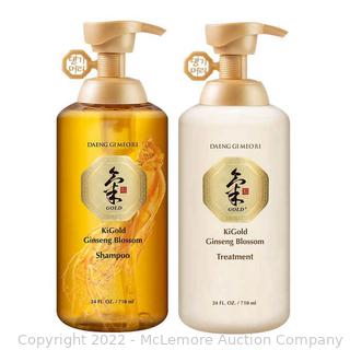 Daeng Gi Meo Ri Ki Gold Ginseng Blossom Shampoo & Treatment Set - Retail $49! (New)