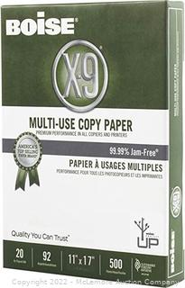 Boise OX-9007 X-9T Multipurpose Paper, 20-lb., 11 x 17, 500 Sheets/ream (New)