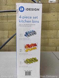 iDesign Kitchen Bins, 4-piece Set (New - Open Box)
