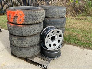 2 Sets of Tires & 2 GM Truck Wheels