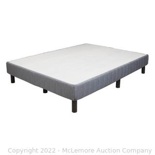 EnForce Queen Platform Base - Heavy Duty Mattress Support System - Elegant Grey Fabric To Match Any Bedroom Decor - 7" Box Spring becomes a 14" Platform Bed when are Legs Attached - $239 - SEE LINK -  (New)