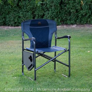 Brand New - Timber Ridge Folding Director's Chair, 1 Chairs Included, Foldout side table with cup and phone holders - SEE LINK ( not a 2 pack - 1 chair) (New)
