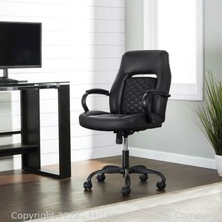 New in Box - True Innovation BTS Quilted Task Chair - Pneumatic height adjustment - Polyurethane leather - Swivel, tilt and tilt lock - See Link! -  (New)