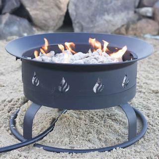 Beacon Leisure 18.5" Portable Gas Firebowl - Durable Steel Construction - Easy Flame Intensity Adjustment with Simple On/Off Control  PLEASE NOTE - Good condition but used out of box - And I cant get the lid off...sure it's easy, but seems jammed -  -- SEE LINK! (See Description)