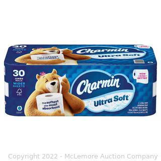 Charmin Ultra Soft Bath Tissue, 2-Ply, 205 Sheets, 30 Rolls (New)