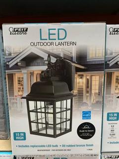 LED Outdoor Lantern - Includes Replaceable LED Bulb - Oil Rubbed Bronze Finish - 8.8 WATTS/800 Lumens -  (New - Open Box)