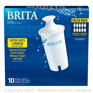 Brita Replacement Filters, 2-Brita Filters - Reduce Substances: Copper, Mercury, Cadmium as Well as the Taste and Odor of Chlorine and Zinc -  (New - Open Box)