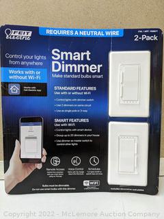 Feit Electric Smart Dimmer - Makes Standard Bulbs Smart - Works With or Without WiFi - 2 Pack - (New - Open Box)