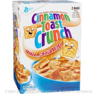 General Mills Cinnamon Toast Crunch Cereal, 49.5 oz - BOX DAMAGE - SEE PHOTO (New - Damaged Box)
