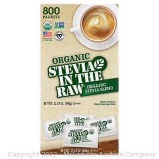  Stevia in the Raw Organic Stevia Blend, 22.57 oz. Pack of 800- OPENED-MIGHT BE MISSING A FEW (New - Open Box)