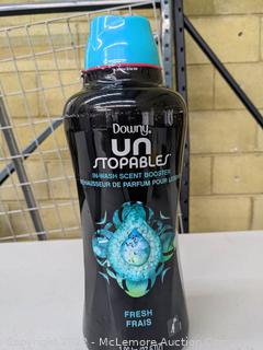 Downy Unstopables HE In-Wash Scent Booster Beads, Fresh, 37.5 oz, 1 Pack- DAMAGED BOTTLE BUT SEAL IS UNBROKEN- SEE SPECIFIC PHOTOS (New - Damaged Box)