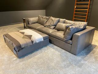 Leather Sectional Sofa with Ottoman from West Elm
