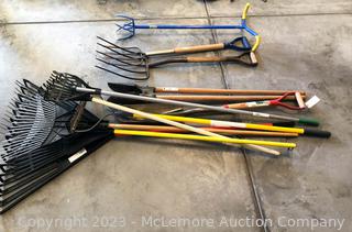 Lot of Assorted Lawn and Garden Implements