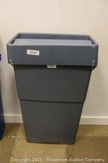 Tall Commercial Trash Can with Lid