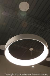 Modern LED Single Light Round Statement Chandelier