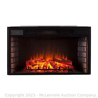 Brand New in Box - SEI Furniture 33 Widescreen Electric Firebox w/ Remote Control, Black -20"H - 34.25"W X 9.5"L -  Widescreen electric firebox w/ remote-controlled features- -Supplemental heat for a cozy feel in a room up to 400 square feet - $418 -SEE LINK (New)