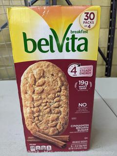BelVita Breakfast Biscuit, Cinnamon Brown Sugar, 1.76 oz, 30 ct (New - Damaged Box)