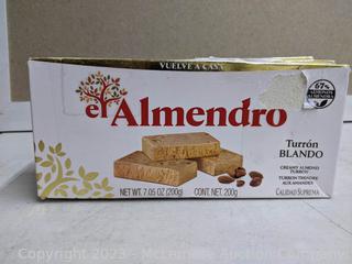 El Almendro Creamy Almond Turron (3 PACK 7.05oz Each Bar) (New - Open Box)