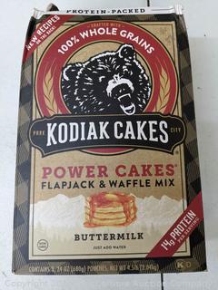 Kodiak Cakes Power Cakes Flapjack and Waffle Mix, 72 oz-(2/3, 24 OZ POUCHES) MISSING 1 POUCH (See Description)