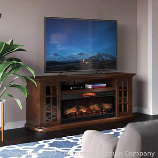 Brand New in Box - Tresanti Mayson TV Console with ClassicFlame CoolGlow 2-in-1 Electric Fireplace and Fan -74 lb. x 18 in. x 30 in. - Warms and cools all year-round with auto-oscillating vents – 5,200 BTU -  Supports Most Flat Screen TVs up to 80 in - CoolGlow™ 2-in-1 Heater and Fan for Year-Round Comfort - $749 - SEE LINK (New)