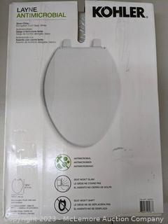 Kohler Layne Quiet-close Elongated Antimicrobial Toilet Seat - Quiet-close Elongated Seat - Quick Attach for Easy Installation- (New - Open Box)
