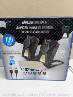 Infinity X1 Work Lights w/Bluetooth Speakers, 2-pack (New - Open Box)