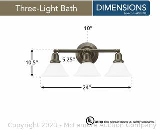 Generation Lighting 44062-782 3 Light Wall/Bath/Fixture