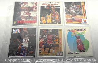 Lot of 6 Michael Jordan 1990's Vintage Basketball Cards