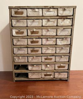 Vintage Aluminum Hardware Organizer