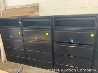 Lot of 3 63 x 18 x 36 File Cabinets
