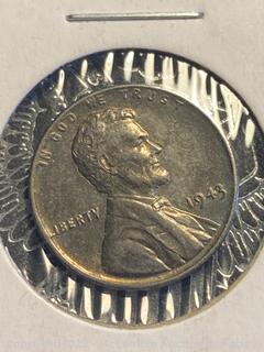 1943 No Mint Mark Steel Cent, High Grade No Rust