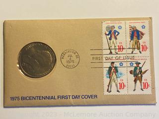 July 4th 1975 First Day of Issue Bronze Paul Revere Sealed in OGP 