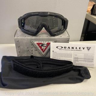 Brand New - Great For boating, skiing, adventure sports, paintball, tactical - Oakley SI Ballistic HALO Matte Black Goggles w/Grey Lenses OO7065-01 - $80 - SEE LINK (New)