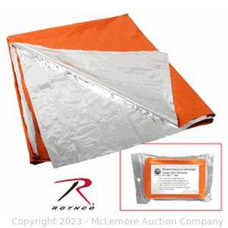 Brand New - Rothco Emergency Polarsheild Blanket - ORANGE SIDE OUT FOR EMERGENCY VISIBILITY - WEIGHT: 3.7 OZ.  REFLECTS 90% OF BODY HEAT (New)