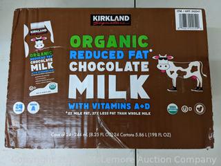 Kirkland Signature Organic Reduced Fat Chocolate Milk, 8.25 fl oz, 21/24-ct - Missing 3 (See Description)