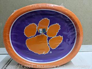 Clemson 50 count - Oval plates - 10in x 12in (New)