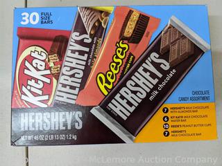Hershey's, Kit Kat, Reese's Chocolate Bars, Variety Pack, 30 ct - (New - Open Box)
