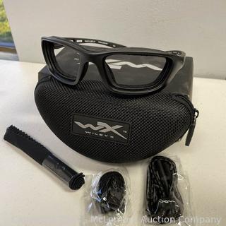 Brand New - Wiley-X Brick Sunglasses, Matte Black Frame, NO LENSES ( That's how it comes - designed fo you to get Lenses from Wiley X that you want)- w/case, Strap, case - $210 - SEE LINK (New)