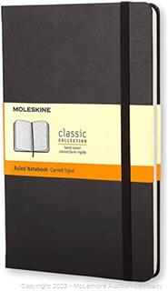 Brand New - Moleskine Classic Notebook, Hard Cover, Large (5" x 8.25") Ruled/Lined, Black, 240 Pages - $23 on Amazon - SEE LINK (New)