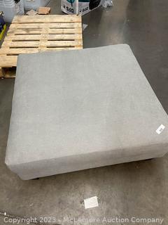 Gray Fabric Ottoman - Store Display - 42"x42" - Excellent Condition - SEE PIX (See Description)