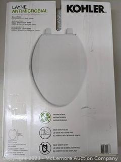 Kohler Layne Quiet-close Elongated Antimicrobial Toilet Seat - Quiet-close Elongated Seat - Quick Attach for Easy Installation- (New)