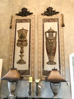 Pair of Very Large Decorative Wall Hanging Tapestries