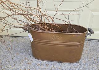 Large Canco Copper Tub with Contents