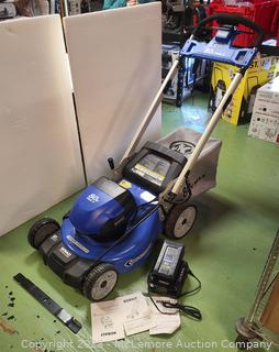 Kobalt KMP4280D-06 Self Propelled 80V 21" Lawn Mower with Battery, Charger, and Bag Attachment
