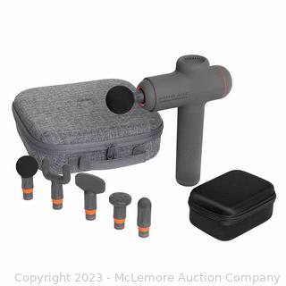 Sharper Image Power Percussion Deep Tissue Massager - 6 different speed settings, 6 attachments, Ergonomic Grip - $79 - SEE LINK  (New - Open Box)