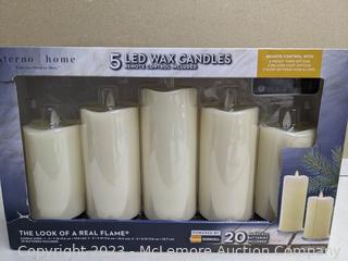Sterno 5 LED Wax Candles (New)